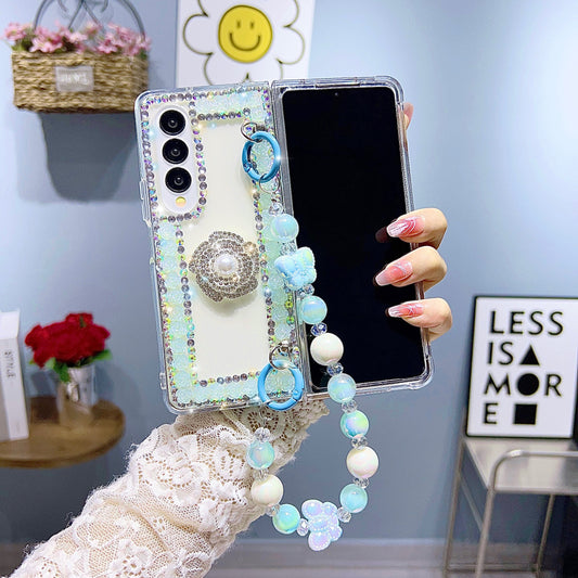 Cute Diamond Pearl Phone Case For Galaxy Z Fold