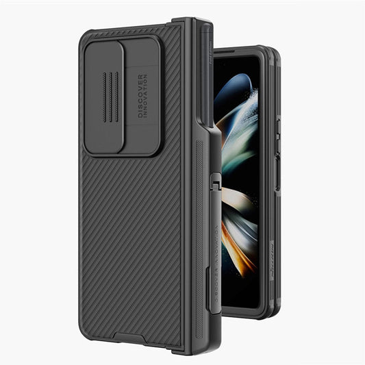 Luxury Pro Case With Slide Camera Protector & S-Pen Pocket For Samsung Galaxy Z Fold 4