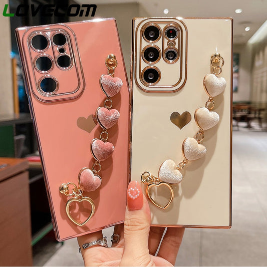 Summer Heart Bracelet Case For Galaxy S23 Series