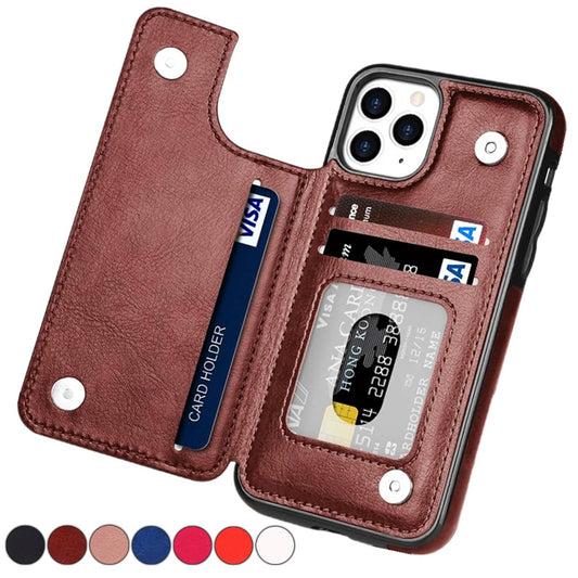 Leather Multi Card Holder Case Iphone