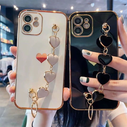Luxury hearts  Bracelet case for iphone