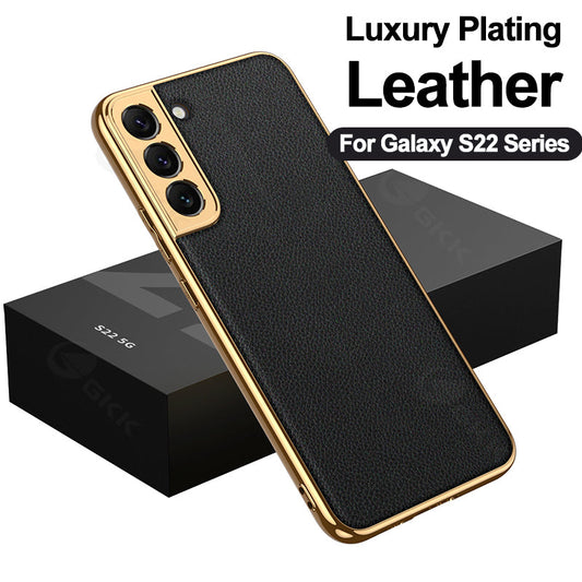 Luxury Leather Case For Samsung Galaxy S22 Series